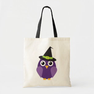 Bolsa Tote Coruja com Saco de Hat Halloween