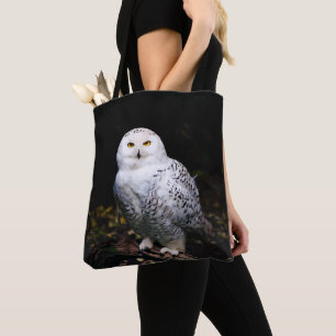 Bolsa Tote Coruja-das-neves majestosa de inverno