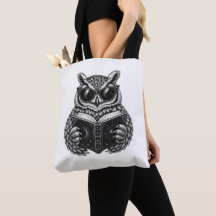 Bolsa Tote Coruja de Leitura Celestial – Presente