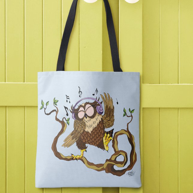 Bolsa Tote Coruja de Música (Criador carregado)