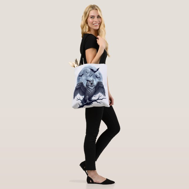 Bolsa Tote Coruja e Morcegos da Lua Cheia (No(a) Modelo)