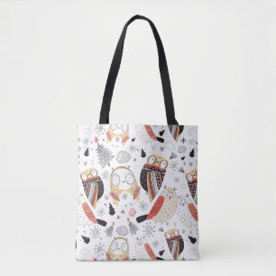 Bolsa Tote Coruja engraçada da textura