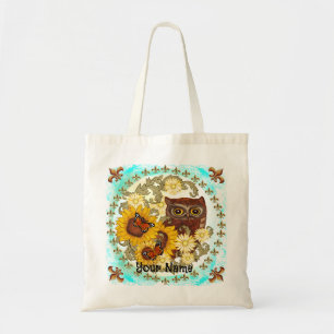 Bolsa Tote Coruja Girassol  