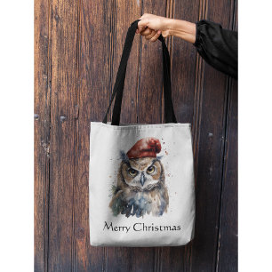 Bolsa Tote Coruja Invernal Encantada, personalizada