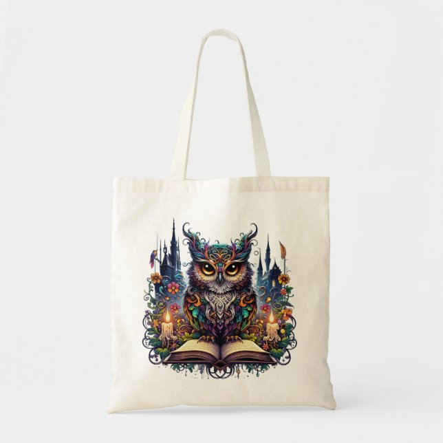 Bolsa Tote Coruja Mágica Livresca (Frente)