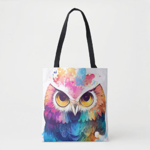 Bolsa Tote Coruja Pássaro Natureza Selvagem Pintura Animal