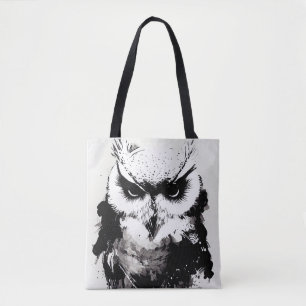 Bolsa Tote Coruja Pássaro Selvagem Pincel Espiritual Livre