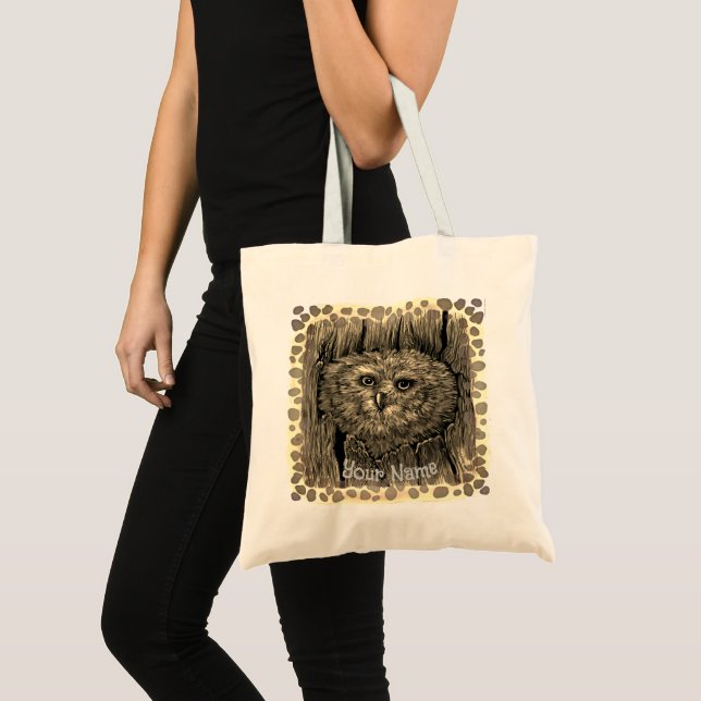 Bolsa Tote Coruja Peeper  (Frente (produto))