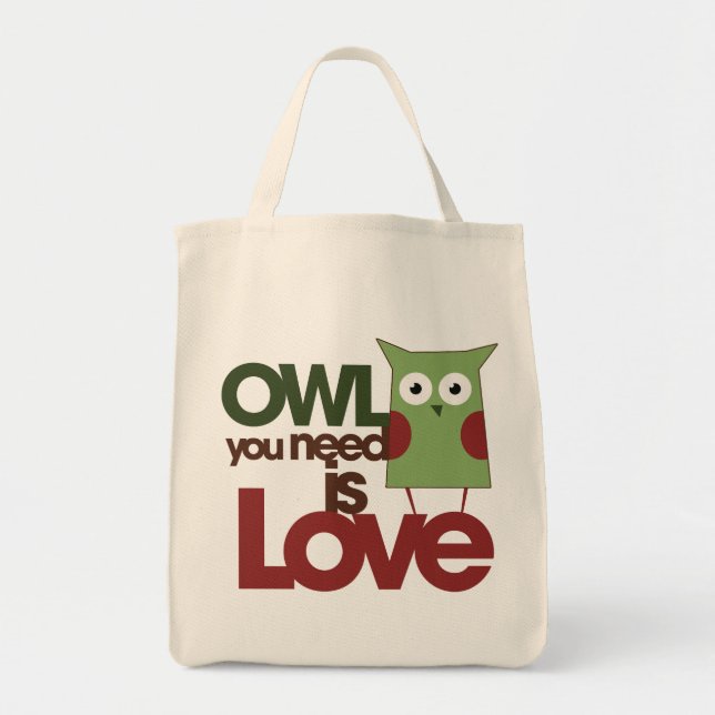 Bolsa Tote Coruja que você precisa é amor (Frente)