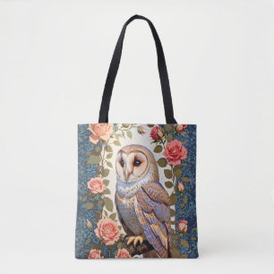 Bolsa Tote Coruja Rosa Flores Floral