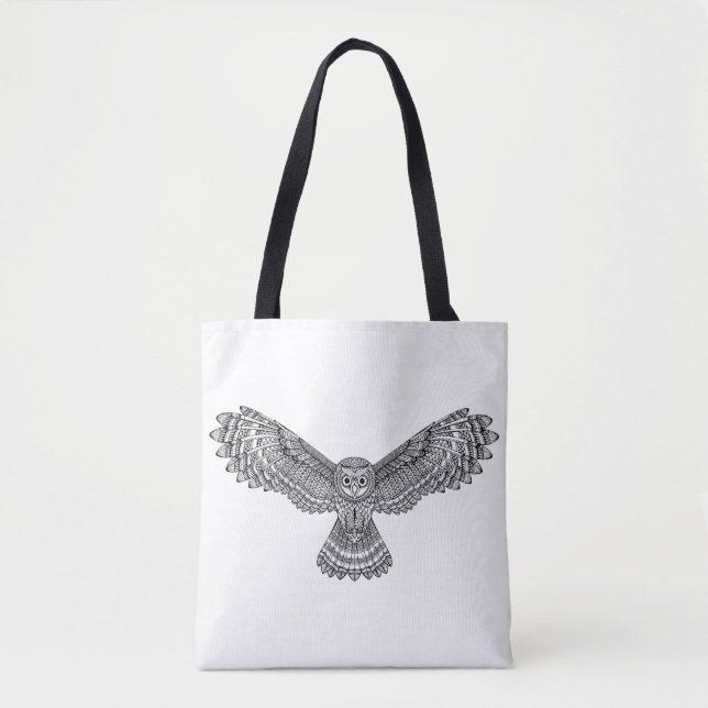 Bolsa Tote Coruja Zendoodle 2 do vôo (Frente)