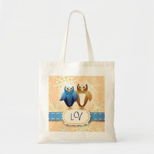Bolsa Tote Corujas apaixonadas, saco