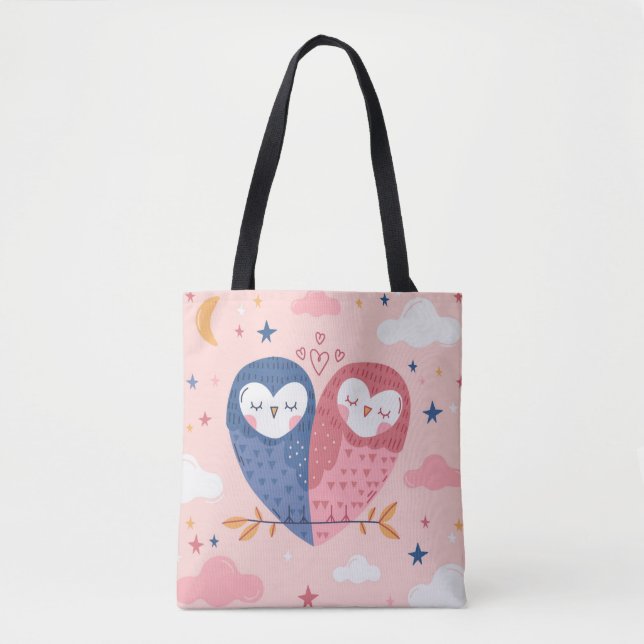 Bolsa Tote Corujas Cutes (Frente)