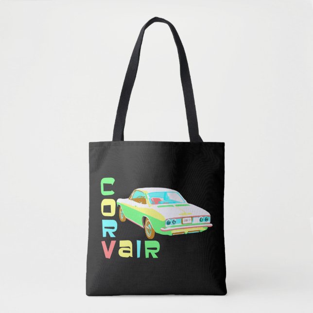 Bolsa Tote Corvair posterized quatro cores (Frente)