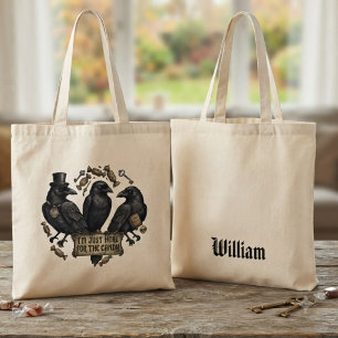 Bolsa Tote Corvo Engraçado Só Está Aqui Pelo Doce