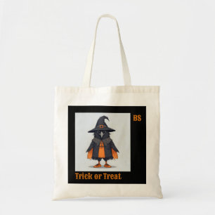 Bolsa Tote Corvo fofo de Halloween disfarçado Doce ou Trave