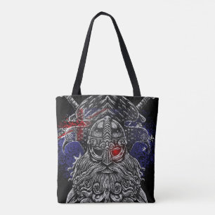 Bolsa Tote corvos de Odin espadas Mitologia Viking bandeira d