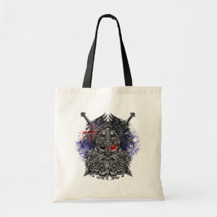Bolsa Tote corvos de Odin espadas Mitologia Viking bandeira d