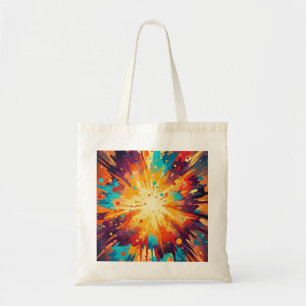 Bolsa Tote Cosmic Burst Abstract Splatter Art