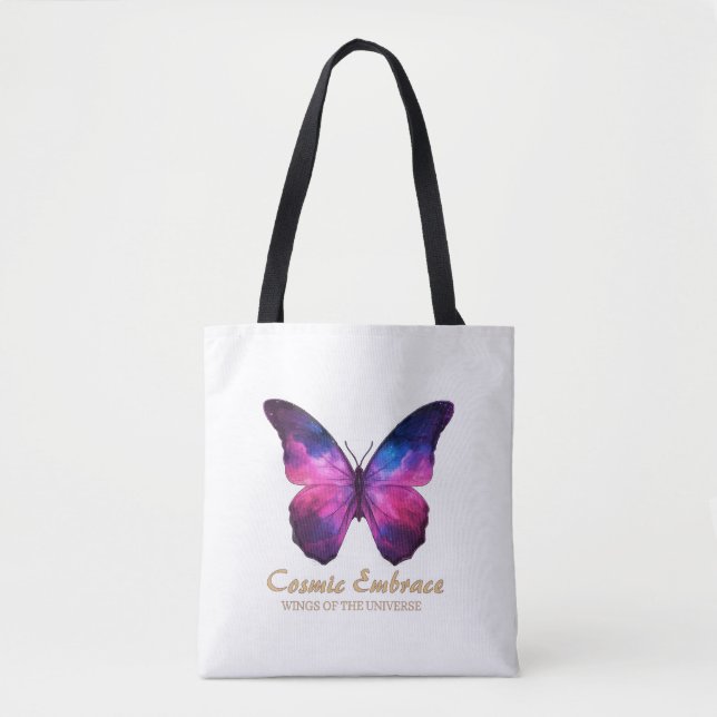 Bolsa Tote Cosmic Butterfly Galaxy Wings (Frente)