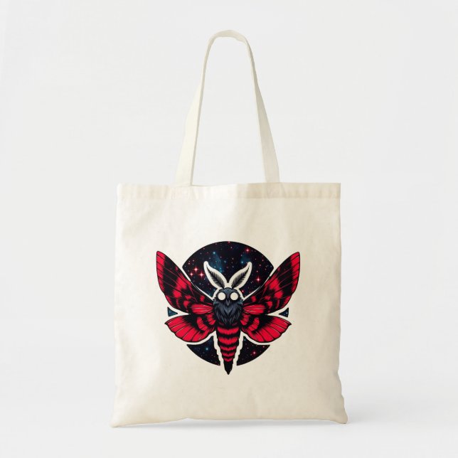 Bolsa Tote Cosmic Moth - Art Folklore Mothman (Frente)