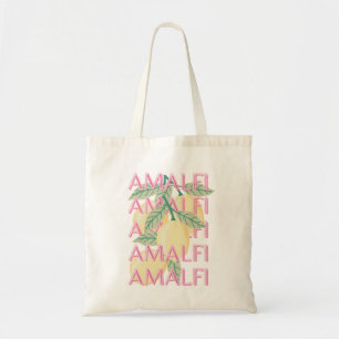 Bolsa Tote Costa Amalfi, Itália, Viagem Art, Pré-ppy, rosa