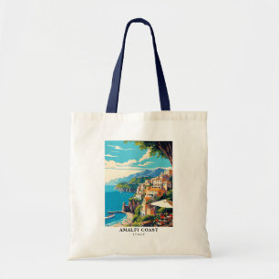 Bolsa Tote Costa Amalfitana Itália Estilo Retro Viagem Vintag