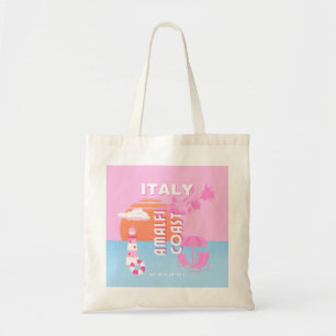 Bolsa Tote Costa Amalfitana Viagem Arte, Viagem Elegante, Ros