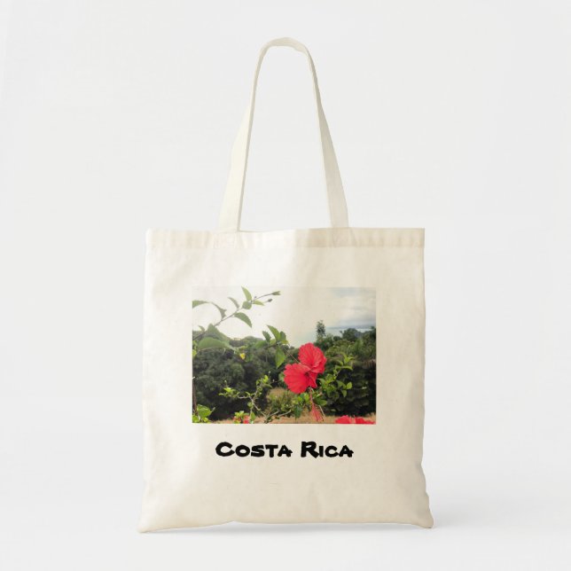 Bolsa Tote Costa Rica Hibiscus Tote Bag - Pura Vida Vibes (Frente)