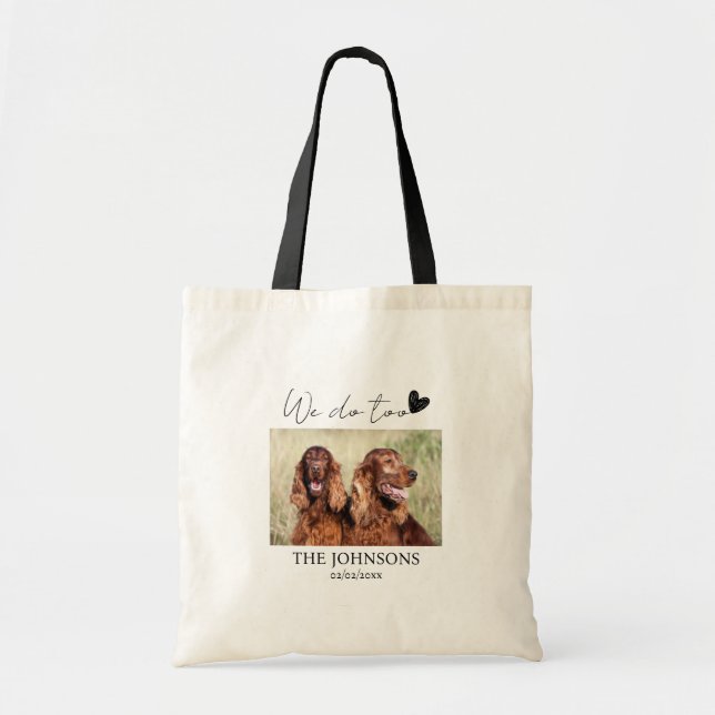 Bolsa Tote Costumamos fazer um casamento de animais de estima (Frente)