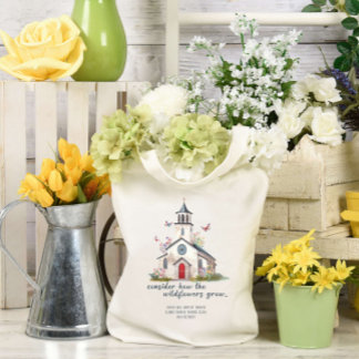 Bolsa Tote Costume de Escolas Domingas de Flores Selvagens da