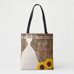 Bolsa Tote Costume PK - Noiva da equipe no girassol de