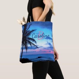 Bolsa Tote Costume Tropical Island Beach Ocean Sunset