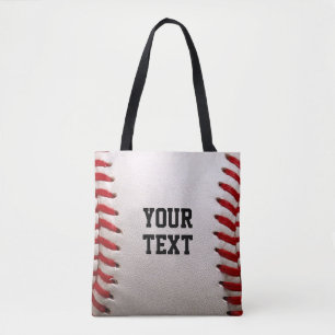 Bolsa Tote Costura de Beisebol e Softbol com Texto Personaliz