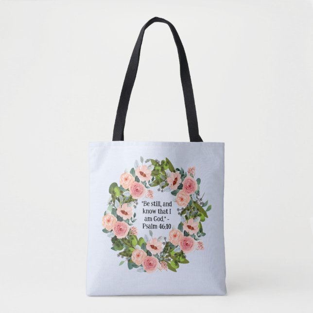 Bolsa Tote Cota da Serena Floral Rosa, Inspirada no Jardim (Frente)