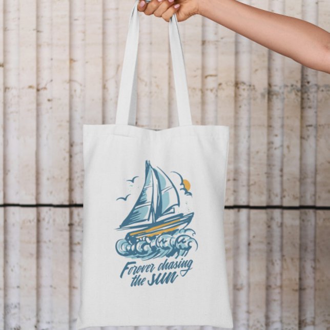 Bolsa Tote Cota de Boat de Verão (Criador carregado)