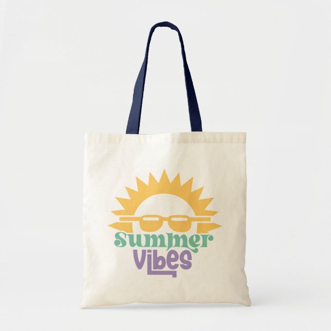 Bolsa Tote Cota de Boho Retro Summer (Frente)