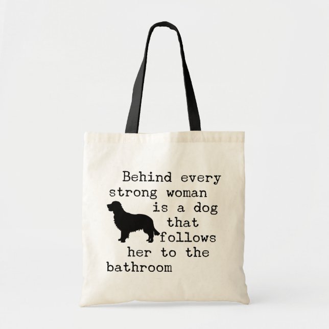 Bolsa Tote Cota de Humor do Cão - Retriever de Ouro (Frente)