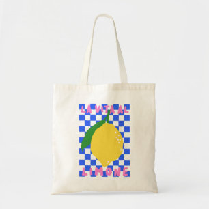 Bolsa Tote Cota de Verão com Lemon desenhada