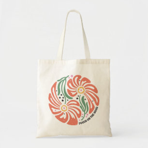 Bolsa Tote Cota Floral Retro Boho Foco No Bem