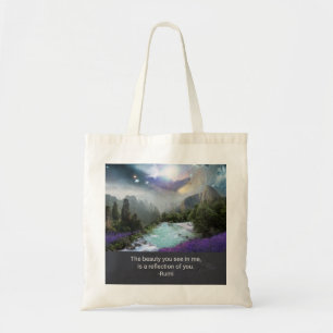 Bolsa Tote Cotação da inspiração na beleza de Rumi