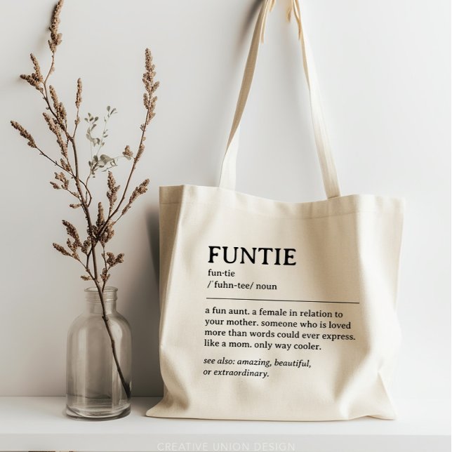 Bolsa Tote Cotação de Definição de Funções Personalizadas (gift for auntie)