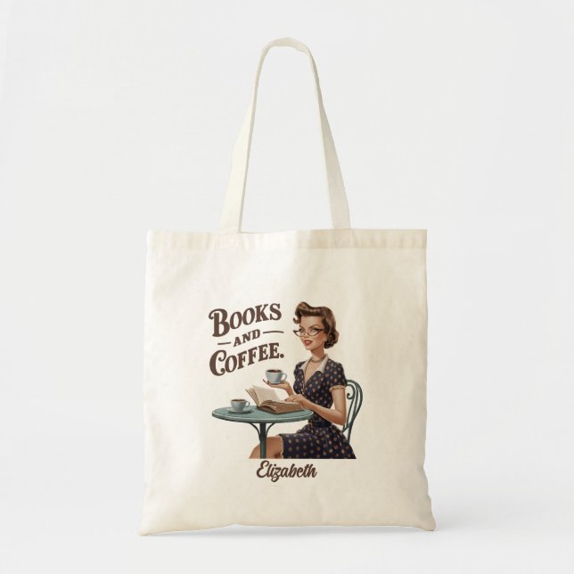 Bolsa Tote Cotação do Livro de Café (Frente)
