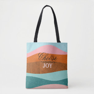 Bolsa Tote Cotação positiva para Inspiração Boho Colorida