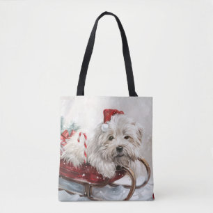 Bolsa Tote Coton De Tulear Cão Festivo