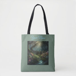 Bolsa Tote Cottagecore Caminho Encantado da Floresta flores l