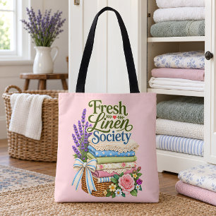Bolsa Tote Cottagecore Lavanderia Lençóis Florais de Lavanda