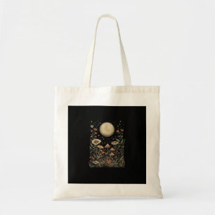 Bolsa Tote Cottagecore Lua Cogumelo Moonphase Goblincore