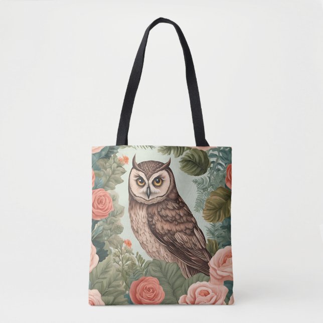 Bolsa Tote Cottagecore Owl (Frente)