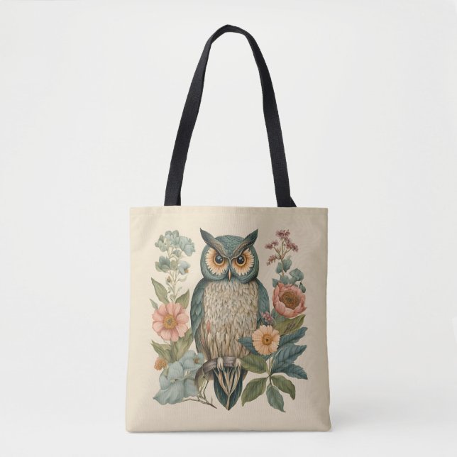 Bolsa Tote Cottagecore Owl (Frente)